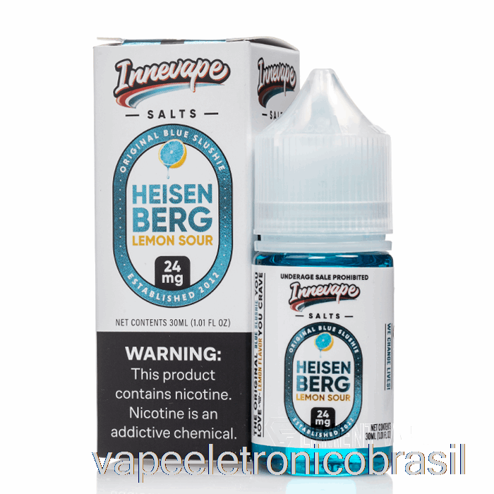 Vape Recarregável Heisenberg Limão Azedo - Sais Innevape - 30ml 24mg